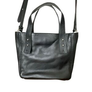 The Sak Leather Crossbody Tote Black